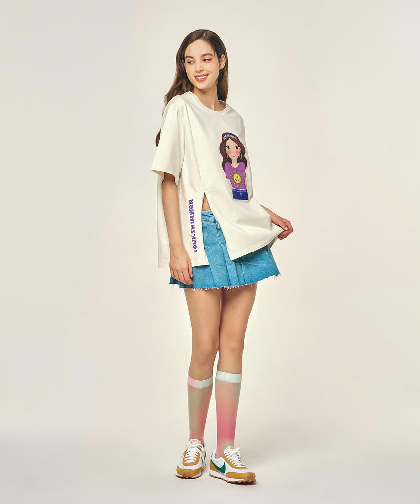 Yugsimwon Side Slit T-Shirt F Luna