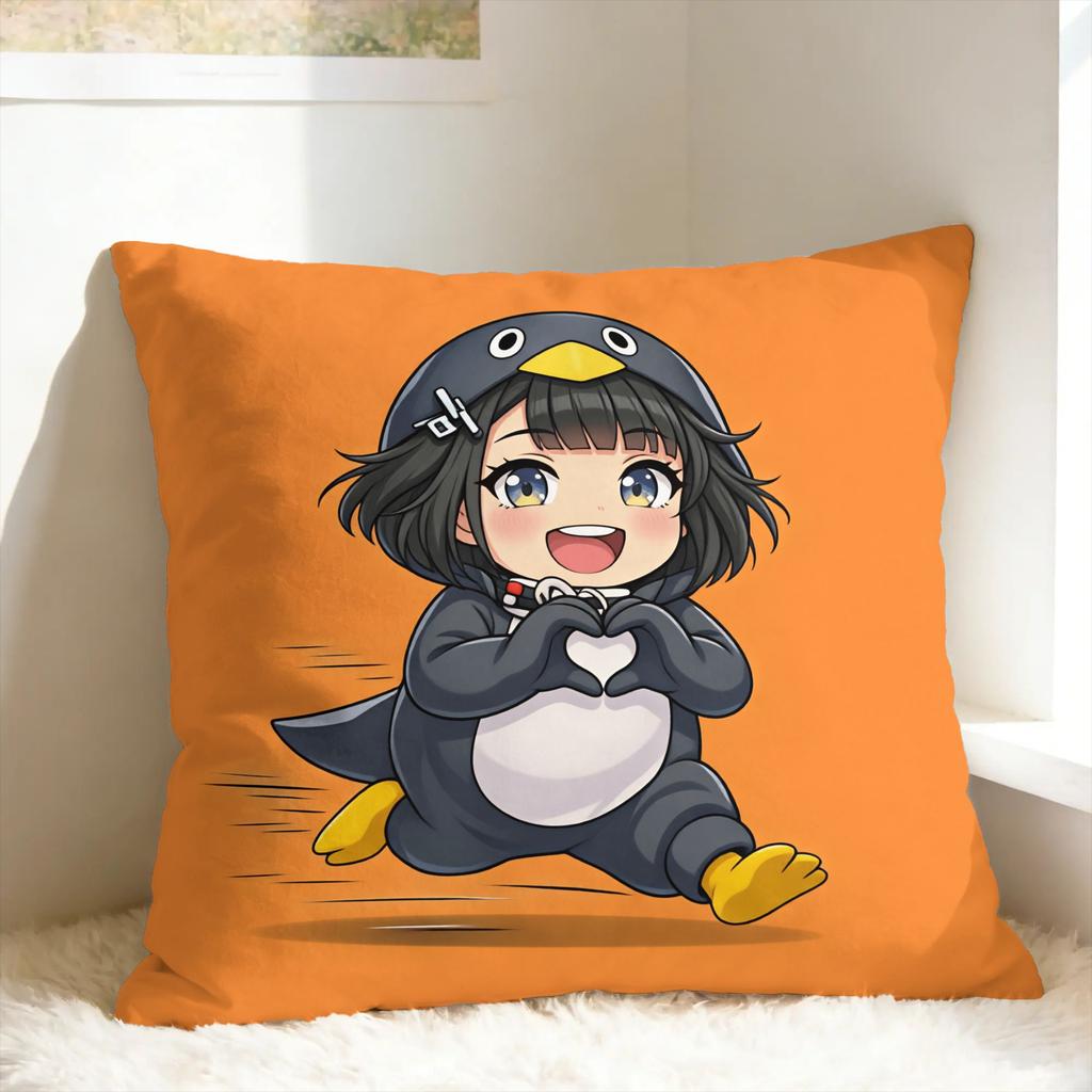 Gugugaga Penguin Arknights Endfield Pillow Cover Retro Trendy Pillow Case For Sofa Home Decoration Comfy Pillowcases Gift Idea