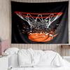 basketball Print Tapestry, Backdrop, Easy Setup, Ideal for Bedroom, Office & Living Room, with Aesthetic Wall Hanging Decor.