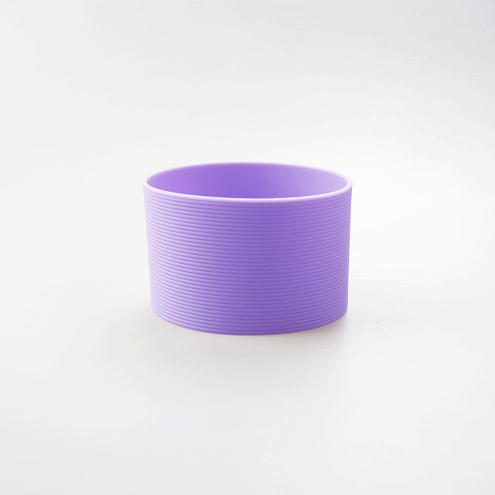 16 Colores 7.5CM Silicona Vidrio Taza Antideslizante Funda para Taza Aislamiento Antideslizante Cubierta Protectora 75MM Tapa de Taza con Raya Horizontal