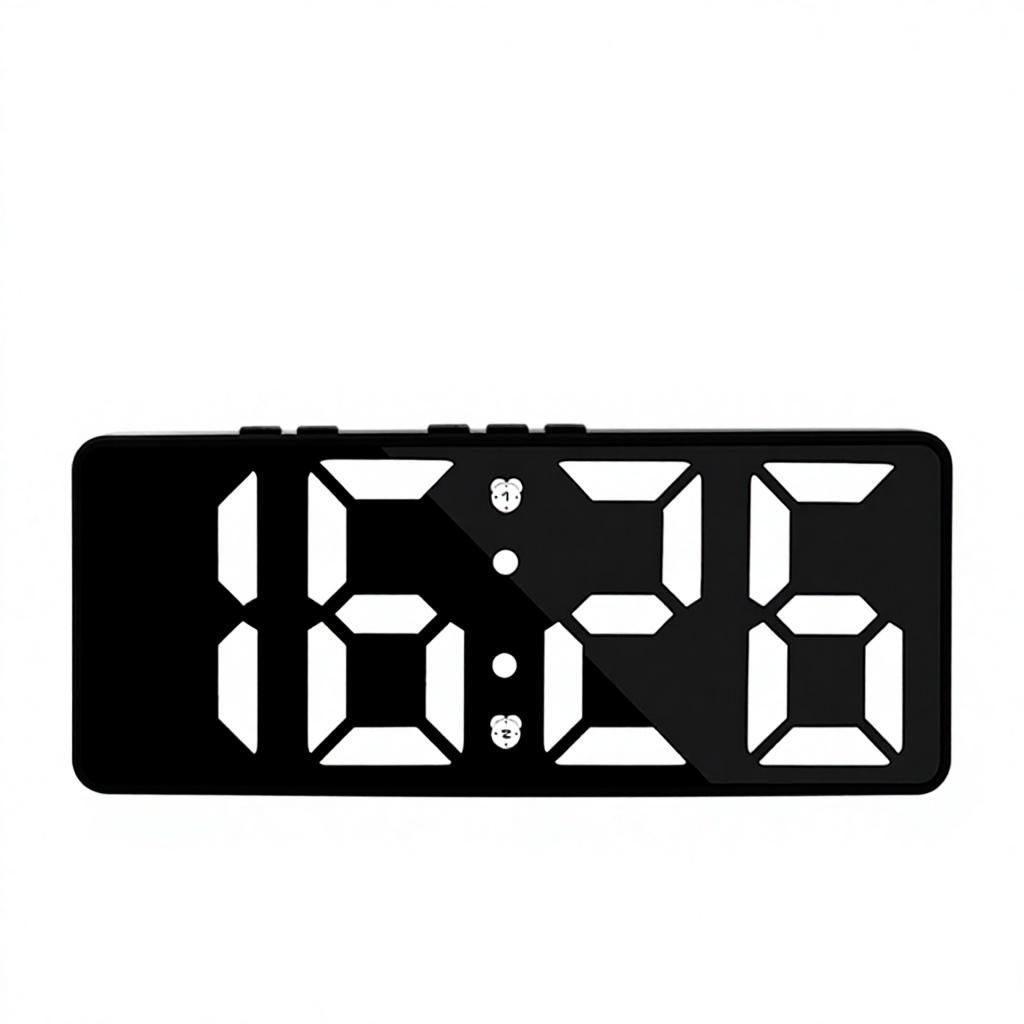 Newly Designed Warehouse Modern Calendar LED Digital Table Desk Alarm Clock With Soothing Sounds Desk Clock Promotion Gifts (Black,15*6CM) чёрный