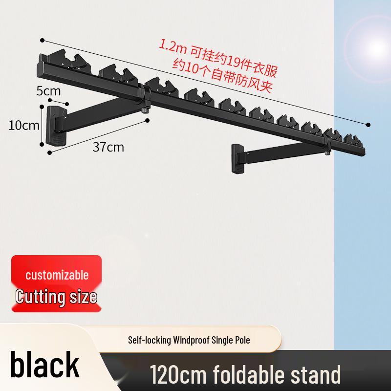 Invisible Wall-Mounted Retractable Clothes Drying Rack for Balcony and Home Use