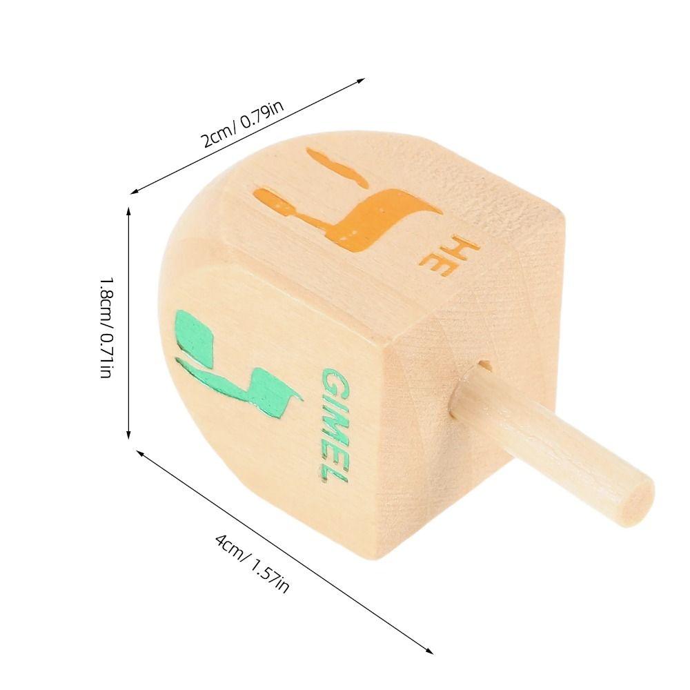 10Pcs 10 Pcs Spinning Top Toy Children Gits Wooden Crafts Wooden Spinning Dreidel  Table Decorations