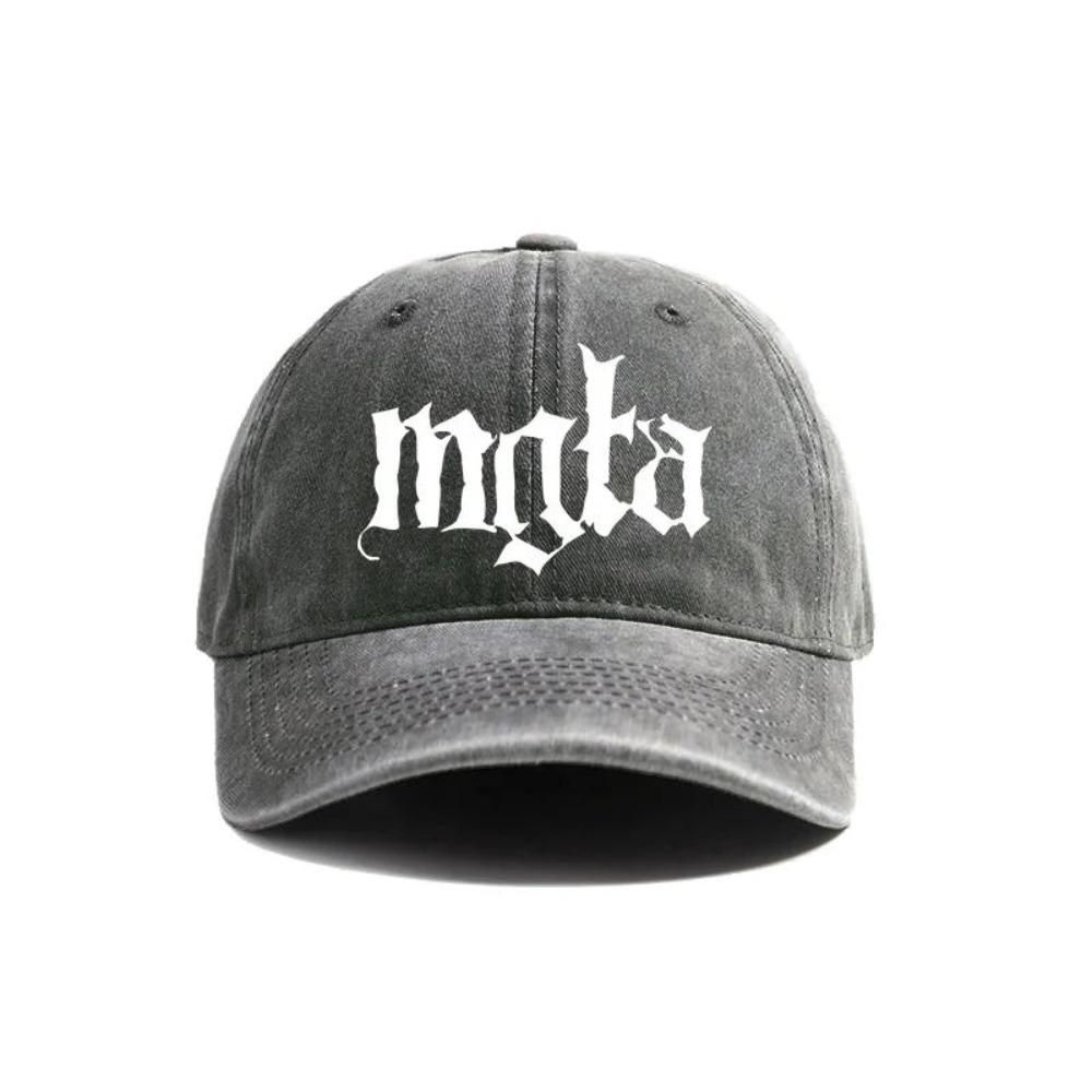 2026 Cappellino da Baseball Mgla Cappelli Usurati Cappellino con Fascia Metallica Nera Uomo Retrò Estivo da Esterno Cappello Regolabile Casuale e Versatile