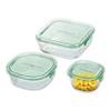 iwaki Pack & Range Square Glass Food Storage Containers Heat Resistant Microwave Safe PS-PRN-11W