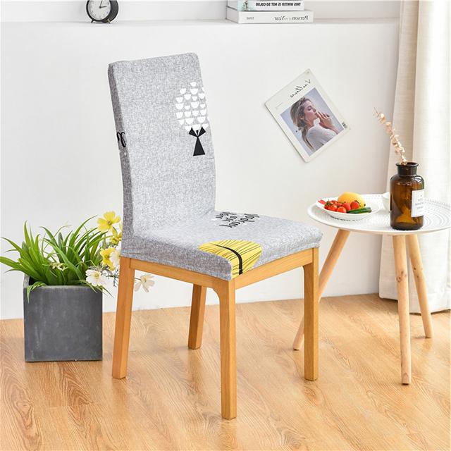 1 Stück Stuhlhussen mit Stretchdruck, staubdicht, rutschfest, für Hochzeit, Hotel, Bankett, Wohnzimmer, Büro