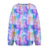 Women's Casual Fashion Printed Long Sleeved Knitted Sportswear Top, Loose Fit Halloween
