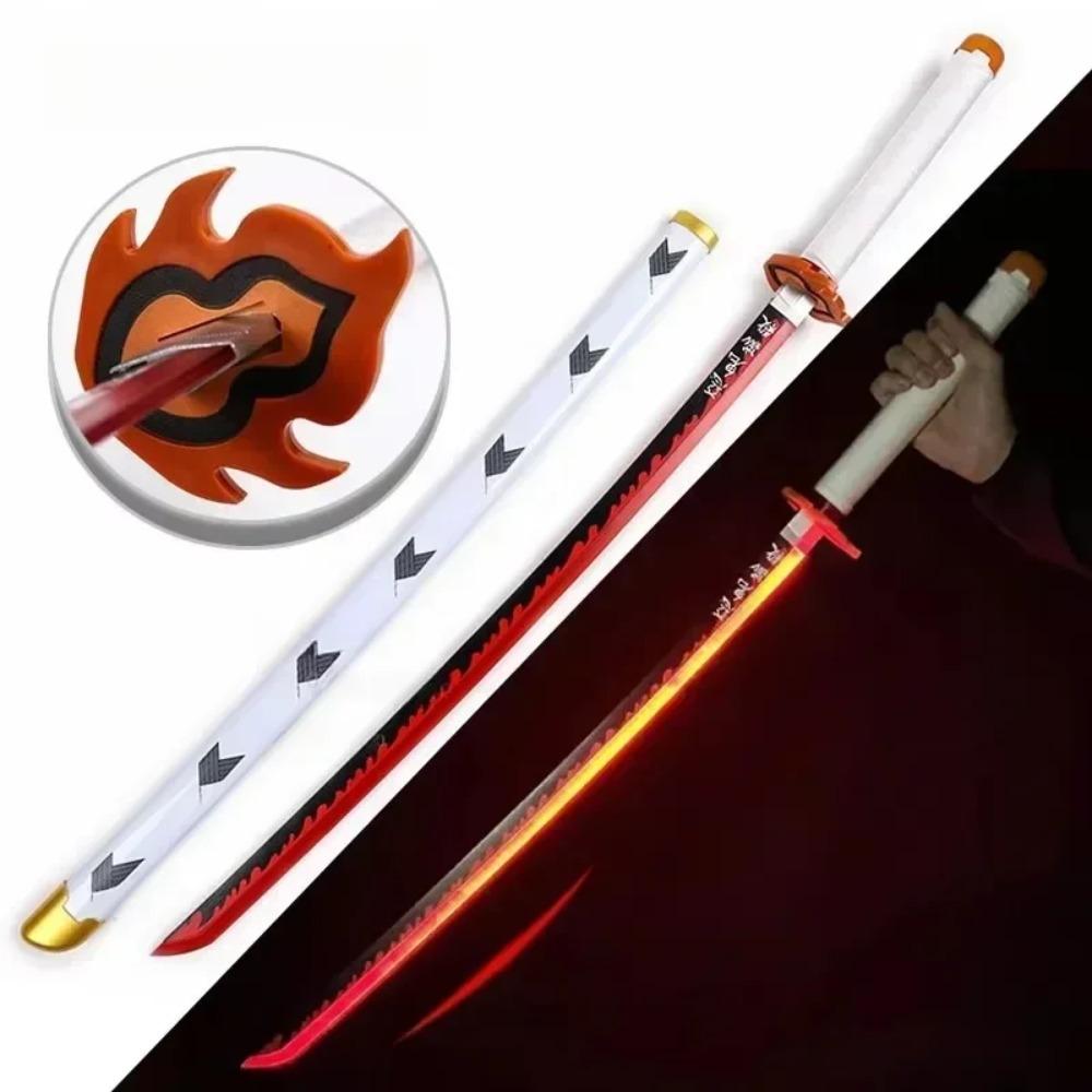 

Durable 31/40in Glow Demon Slayer Katana Wood Mitsuri Sword Anime Kimetsu No Yaiba Cosplay Real Size Japanese Katana Samurai Lightsabre 31inch