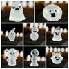 8pcs Cartoon Halloween Luminous Ghost Figurines Halloween Pumpkin Ghost Decor  Bar Home Decor