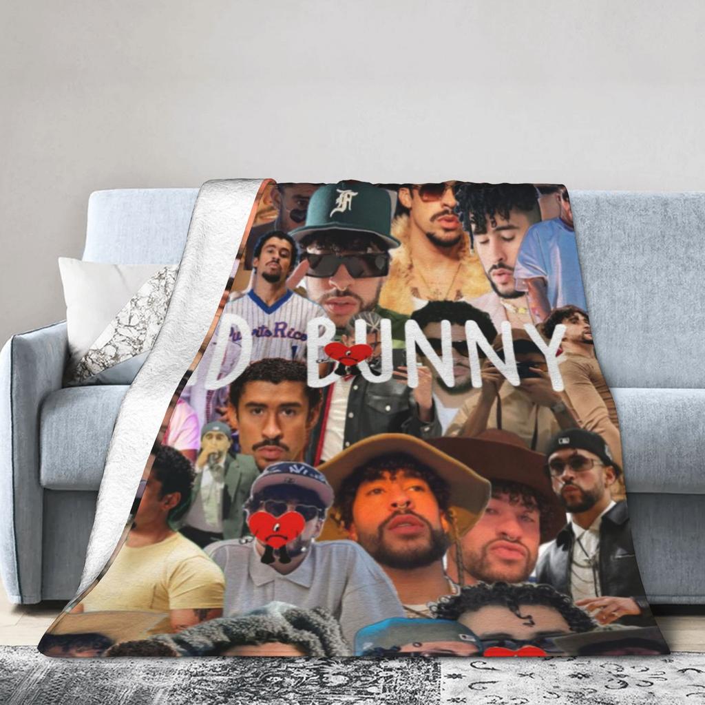 Debi Tirar Mas Fotos DTMF Bads Bunnys Music Tour Blanket Multi-size Cozy and Lightweight Throw Blankets for Couch Sofa and Bed