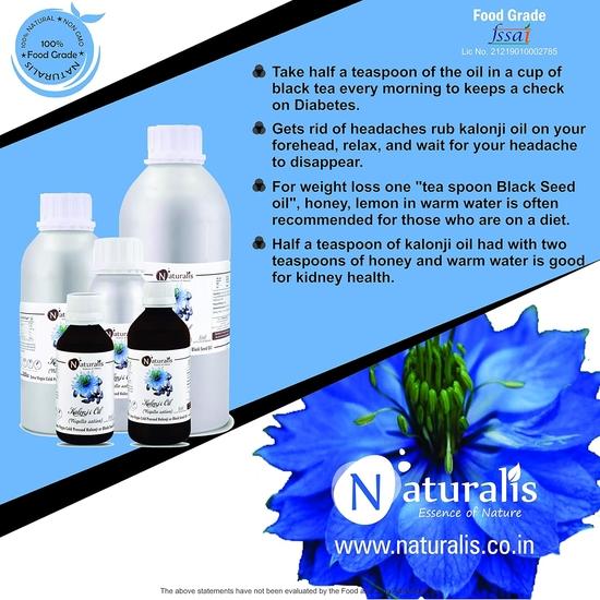 Naturalis Essence Of Nature Extra Virgin Cold Pressed Kalonji (Black Seed) Oil - 1000 Ml