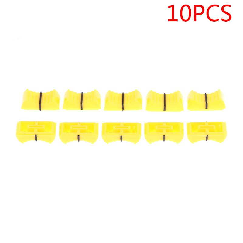 10PCS Fader Knob Cap Touch Sensitive Slider Ribbed Mixer Desk Switch Knob Cap
