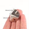 8 Pcs Silver Cabinet Trunk Corner Protector Furniture Case Box Corner Edge Safety Guards Box Legs Decor Home Hardware Tools