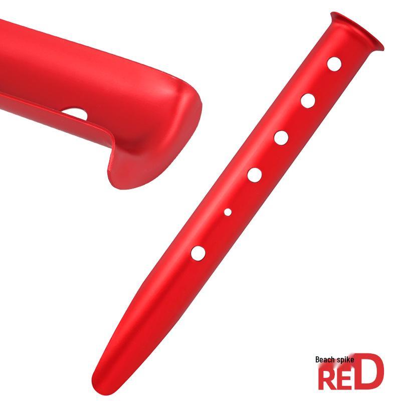 

31cm Aluminum Lightweight Camping Ground Stakes - Tube & U Type for Tent, Tarp, Snow, or Beach. 31 cm червоний
