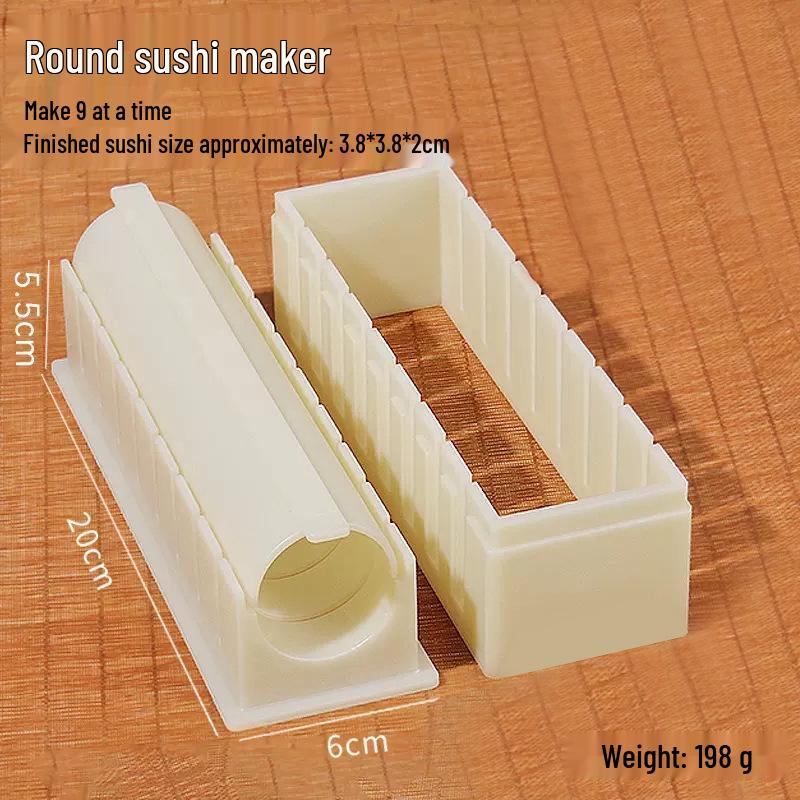 Plastic Sushi Mold Kit: Nori Seaweed Rice Ball Maker with Rice Ball Rolling and Grated Powder Set.