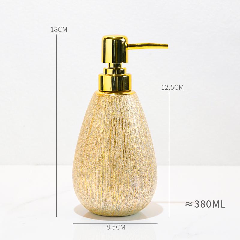 

Gold Wire Drawing Lotion Bottle Liquid Distribution Bottle Kitchen Hand Sanitizer Bottle Bathroom Accessories Plastic Pump Head