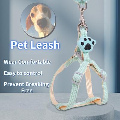 Hundegeschirr Floral No Pull Baumwollstoff Atmungsaktiv Reflektierend Klein Mittel Hundegeschirr und Leine Set Verstellbar Haustierbedarf