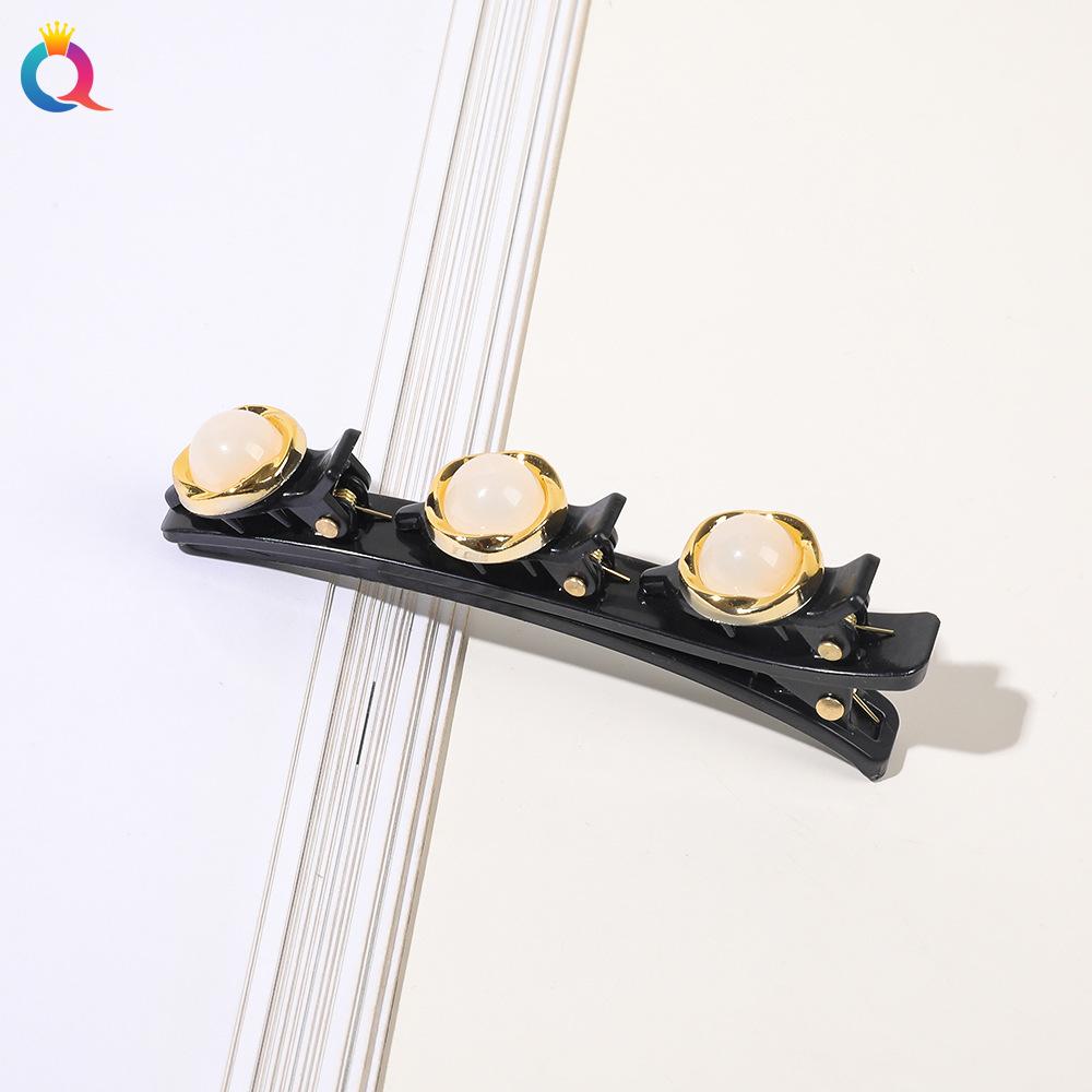 Vierblättriges Kleeblatt Blume Haarspange Damen Gebrochene Haarspange Flecht-Finishing-Artefakt Seitenklammer Ponyklammer