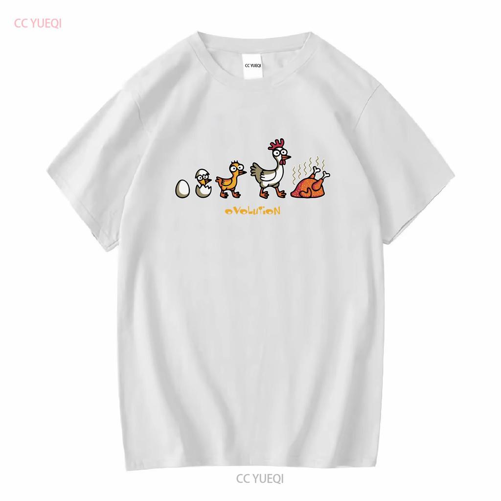 Funny Eggvolution Evolution Chicken Egg Ovolution T Shirt long or short sleeves vintage Washed Soft streetwear