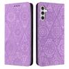 Husă magnetică din piele cu model Mandala pentru Samsung Galaxy A55 A54 A35 A25 A15 A34 A14 A53 A73 A33 A23 A13 A52 A72 A12 A22 A32 5G