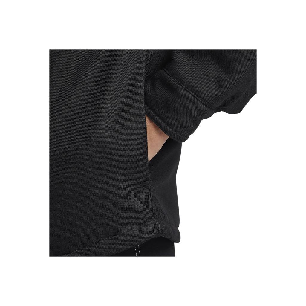 Nike Solid Color Single-Breasted Collar Long Sleeve Jacket Unisex Jackets Black FQ0513-010