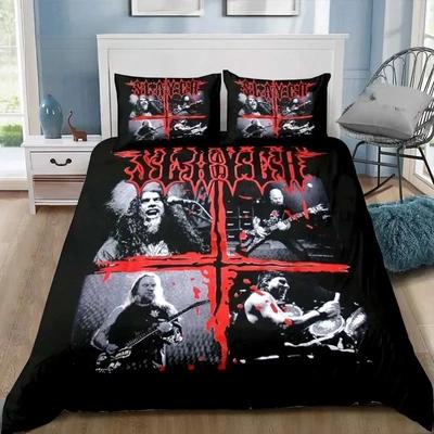 Slayer Heavy Metal Band Musik Bettbezug Kissenbezug Bettwäscheset Erwachsener Junge Mädchen Schlafzimmer Dekoration Geschenk Einzel Doppel Größe
