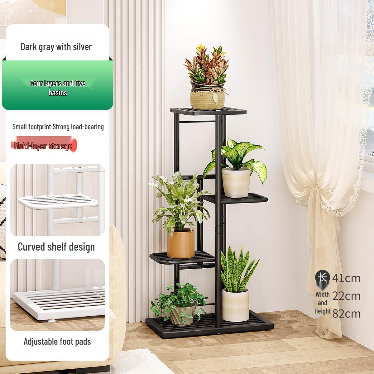 

Европейская кованая железная подставка для цветов - Многоярусная подставка для суккулентов и горшков для помещений/улицы