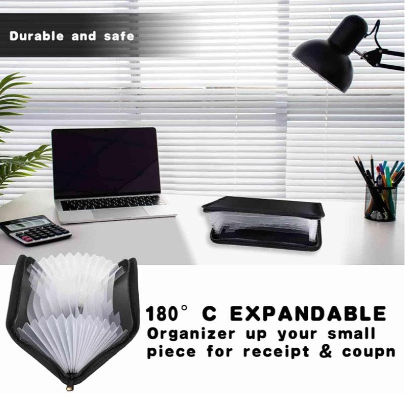 13 Pocket Receipt Organiser Receipt Wallet Small Expandable File Folder