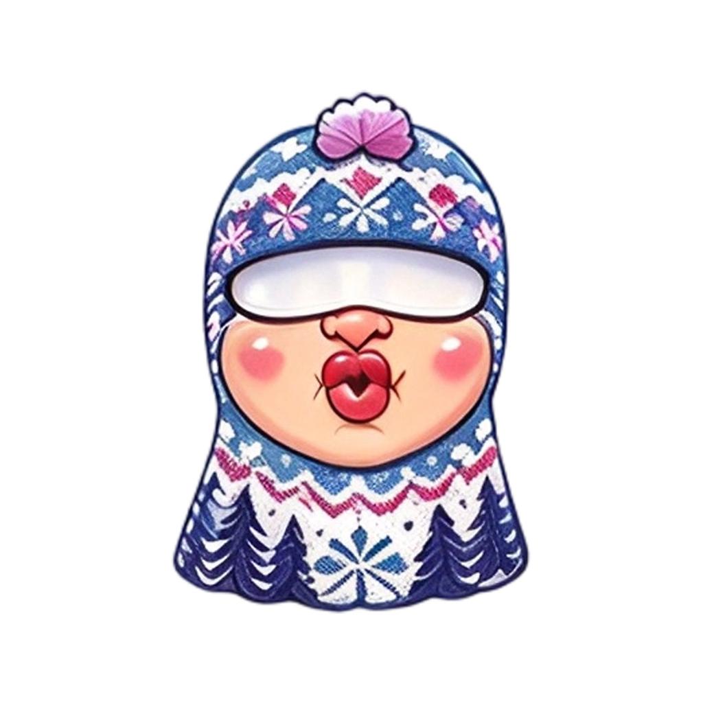 Funny Realistic Old Man Print Ski, 3D Full Face Winter Hat for Cold, Sunglasses Not Included