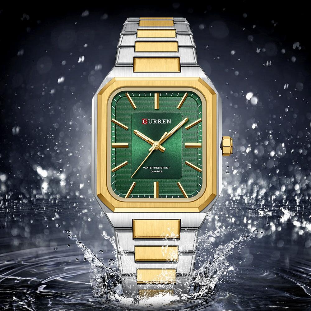 CURREN Retro Fashion Quartz Men's Wristwatches Casual Business Watch Male Stainless Steel Bracelet with Luminous Hands