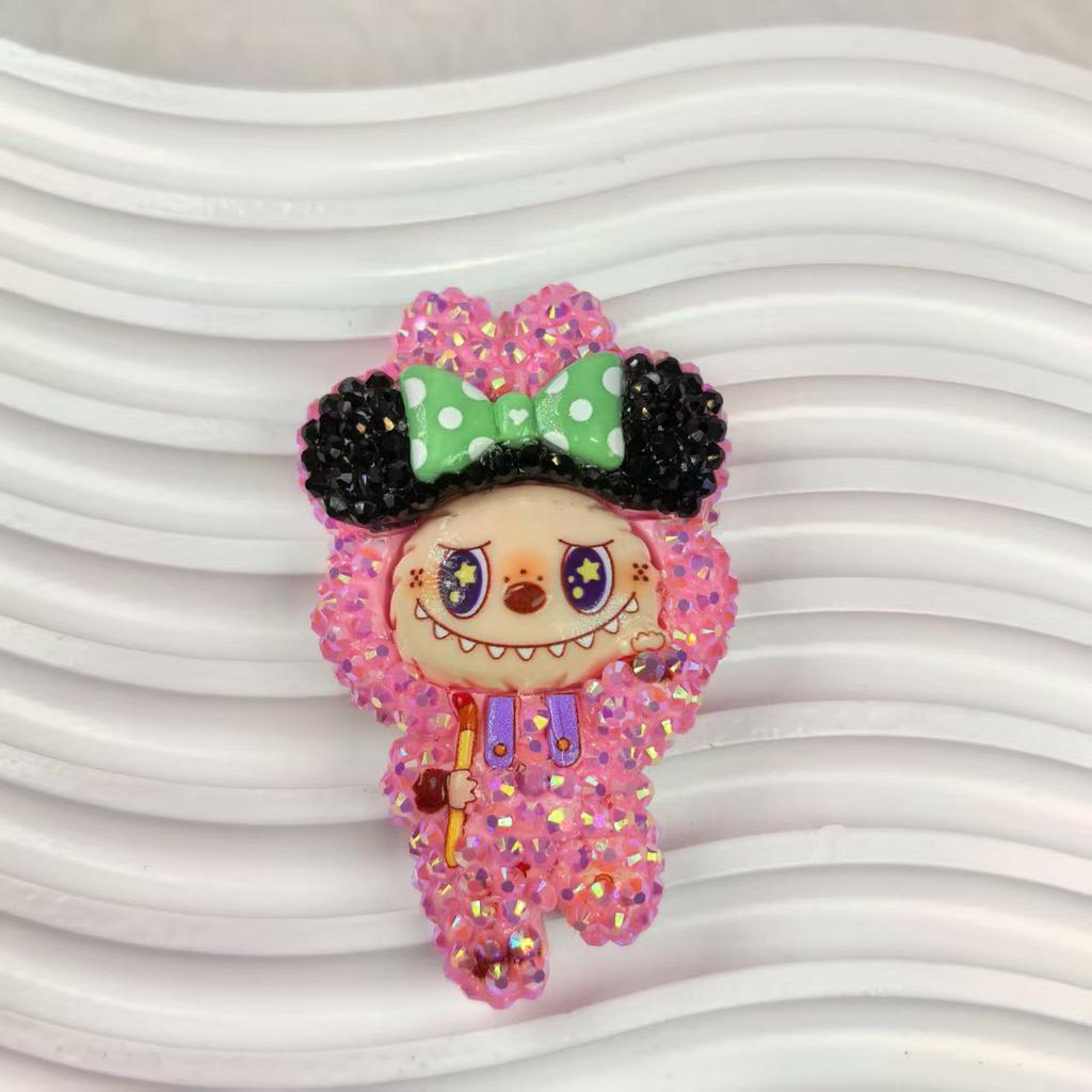 DIY Resin Cartoon Pearl KT Cat Accessories: Phone Case, Patches, Luggage, Water Bottle & Stationery Decor Materials