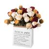 Clearance: 10% Off 3-Head Burned Rose Artificial Flowers | INS Style Home & Wedding Decor