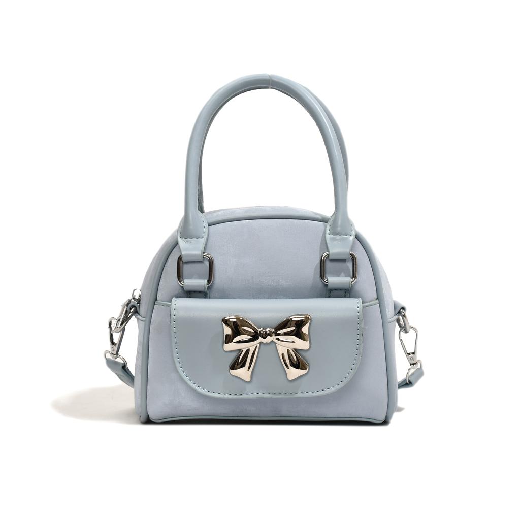 Fashionable Bow Decoration Small Bag for Women Hand Designer Luxury Brand PU Leather Shoulder Bag Lady Solid Color Crossbody Bag