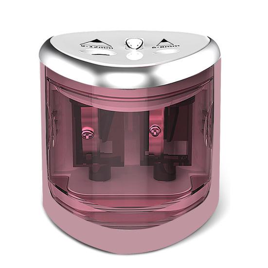 

Точилка для карандашей с двойным отверстием и острым лезвием, компактная портативная точилка для карандашей для студентов, школьных офисов, канцелярские принадлежности розовый