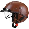 Retro Motorcycle Helmet DOT Approved Built In Sunglasses Casco Moto Helmet Detachable Insert Liner Vintage German Half Helmet