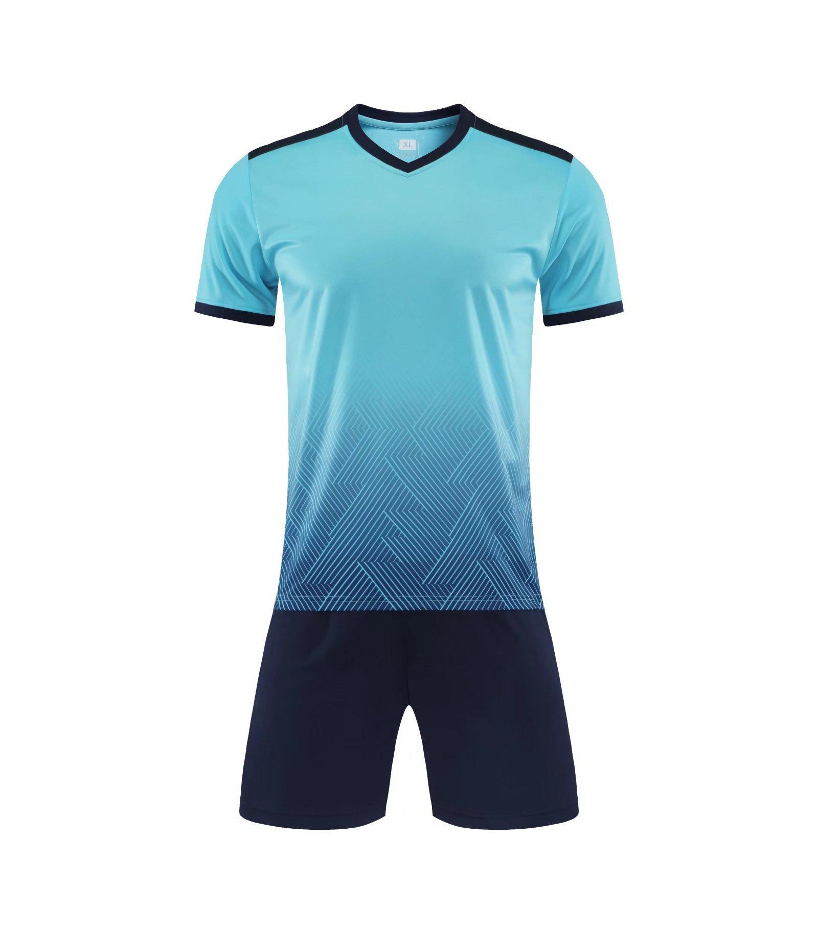 

High Quality Football Jersey Set For Primary And Secondary School Students Game Jersey Adult Children S Football Training Jersey Group Buying Diy 3xl (height 185-190) озеро синього кольору