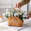 Party Souvenir Handmade Hand Basket DIY Decorative Flowers Bamboo Basket Storage Basket Flower Baskets Wicker Baskets