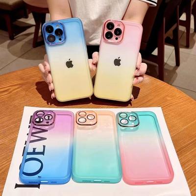 iPhone13 Is Suitable for Apple 14ProMax Matte Straight Edge 12 High Quality with Its Own Lens Film Gradual Change Phone Case