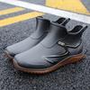 Short Tube Waterproof Rain Shoes Adult Fishing Labor Insurance Rubber Shoes Special Medium Tube Non-slip Rain Boots Water Shoes