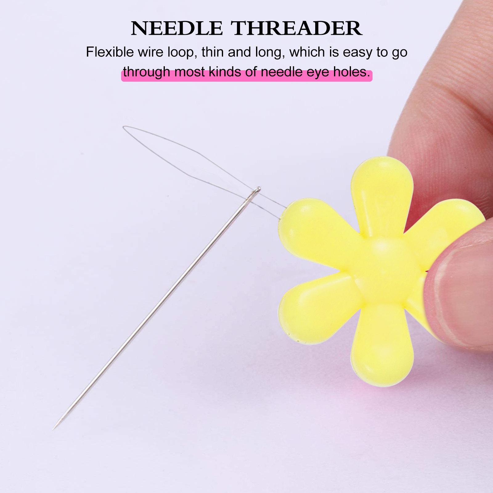 20Pcs Needle Threader Wire Loop Plastic Hand Machine Sewing Tool Lightweight Portable DIY Crafting Needle Threader Tool 4X2cm