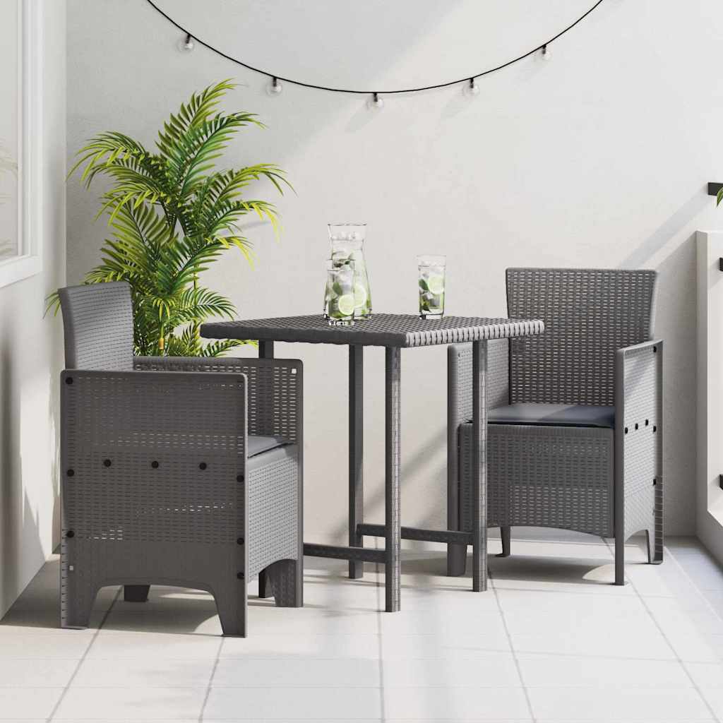 Garden Chair 2 pcs Light Grey 53 x 49 x 85 cm Polypropylene