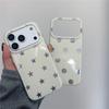 High-End Yellow Polka Dot Star Case for iPhone 17, 16 Pro Max, 15, 14 - Elegant Design for Women