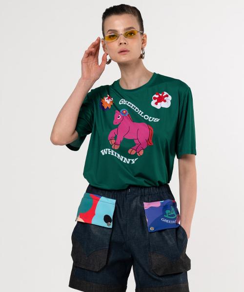 GREEDILOUS Pony Logo T-Shirt