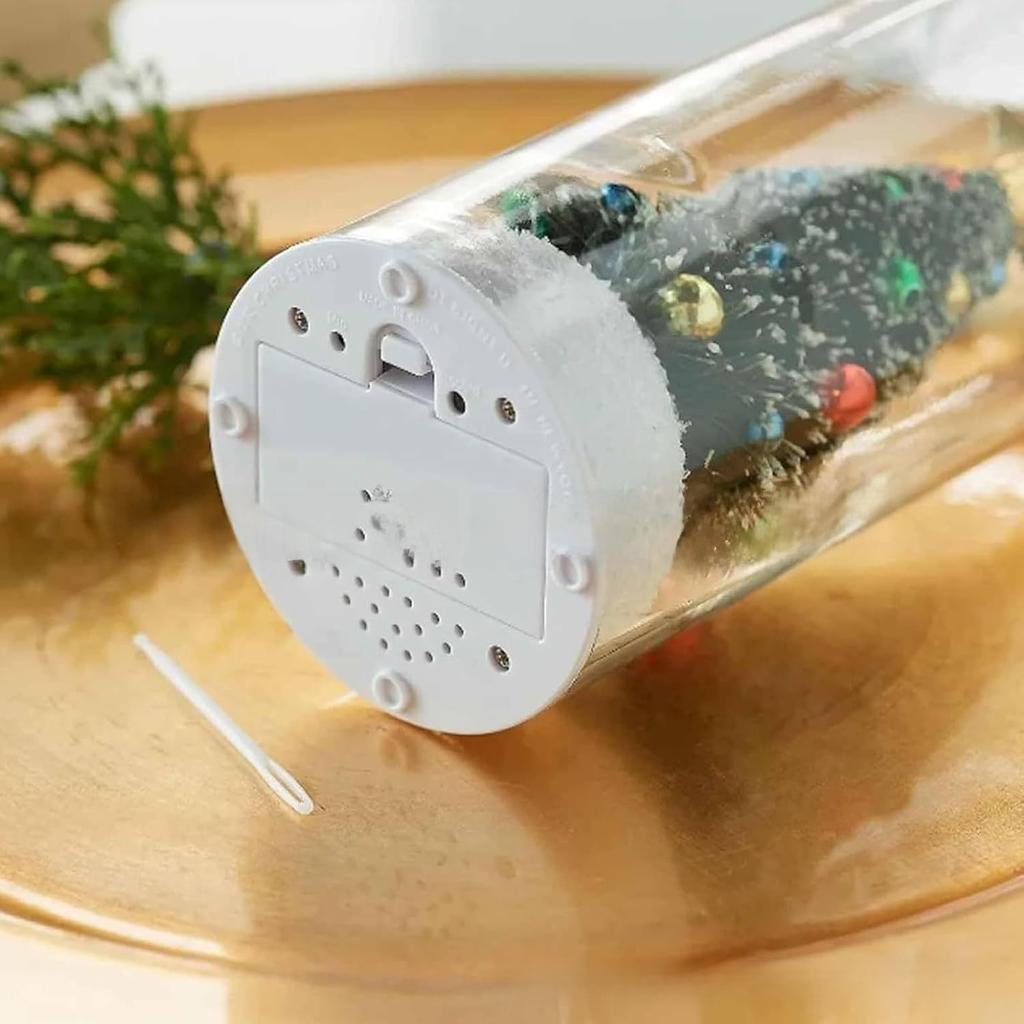 Message in a Bottle Christmas Tree Ornament with Recording Light-Up, Green Pink Blue Gold, 2-Pack and 3-Piece Pearl Foam Set, Bulk