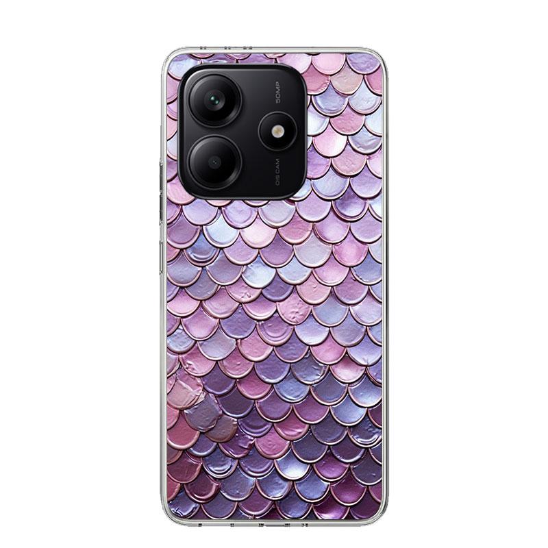 Fish Scale Pattern Mermaid Phone Case For Xiaomi Redmi Note 15 14 13 12S 12 Pro Plus 11S 11E 11 11T 10S 10 Art Soft Pattern Cove