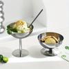Creative Stainless Steel Ice Cream Cup Container Kitchen Bar Wine Glass Metal Salad Bowl Dessert Fruit Plate Party Supplies