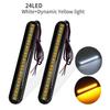 Motorcycle Turn Signal Light Flowing Water License Plate Light Rear Brake Stop Lamp 12V 24Led Moto Indicator For Honda CBR500R