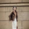 Winter new short Pinghu down jacket women's new national standard original commoner goose down jacket warm stand-up collar