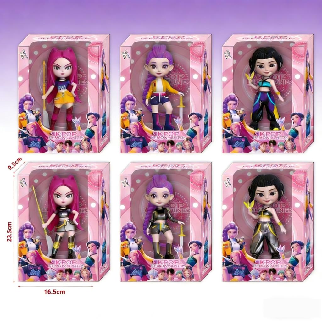2026 Hot Kpop Devil Hunter Rumi Zoe Mira Anime Polyvinyl Chloride Character Collection Desktop Trinkets Childrens New Year Gift