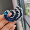 New Light Luxury Wave Style Brooch, Versatile Temperament, Retro Women's Small Suit Brooch, Brooch Accessories